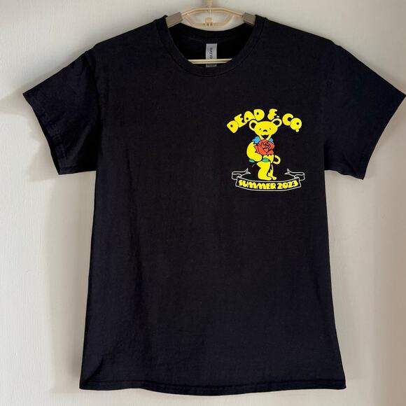 Dead & Co Summer 2023 Final Tour T Shirt Black Medium Dancing Bear Skull Roses - Picture 2 of 6
